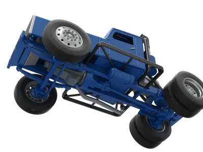 Vintage GATR Racing Semi truck Version 2 Scale 1 to 25 3D print model