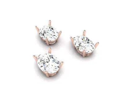 Oval earring 3D print model