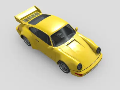Porsche 911 Carrera RS Low-poly 3D model by ROH-3D