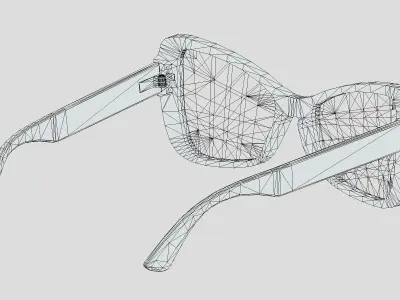  Butterfly Glasses Low Poly PBR Realistic  Low-poly 3D model