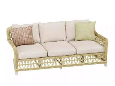 rattan sofa 3D model