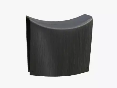 Gallery Stool-Black ash wood Low-poly 3D model