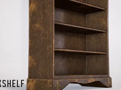 Bookshelf - gameready Low-poly 3D model