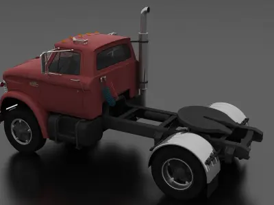 N-Series N-950-D Semi Truck 1963 Low-poly 3D model