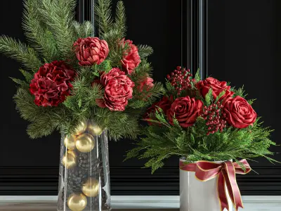 Flower Set 015 Christmas 3D model