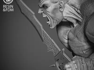 Wicked Marvel Drax Bust 3D print model