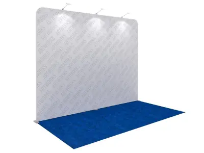 Exhibition booth 10x5ft straight wall 3DM007 Free 3D model