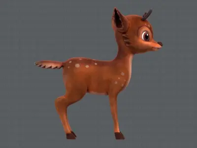 Deer V01 Low-poly 3D model