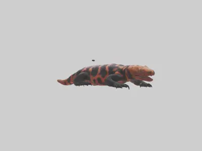 Gila Monster sunning model Low-poly 3D model