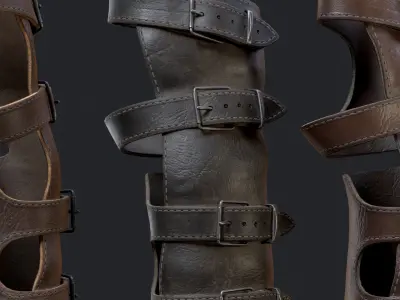 Hand Brace Leather Low-poly 3D model