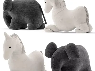 Soft plush toys 3D model