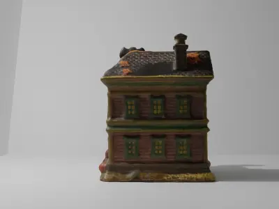 Halloween house decoration Low-poly 3D model