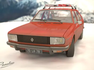 Renault 20 TS - 1978 - 3D model Low-poly 3D model