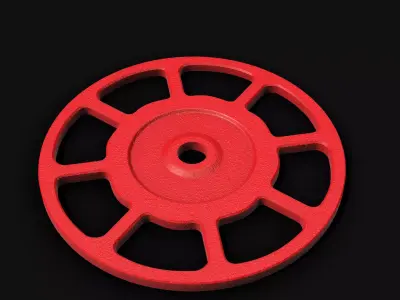 Brake Wheel 3d Print DXF 3D print model