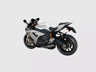 Sport Motorcycle 3D Model Full Fairing Aerodynamic Bike 3D model