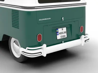 Volkswagen T1 Combi 1950 3d model 3D model