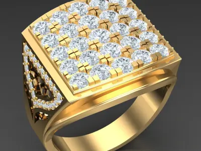 Luxury Men Rings Designs 5MR079 3D print model