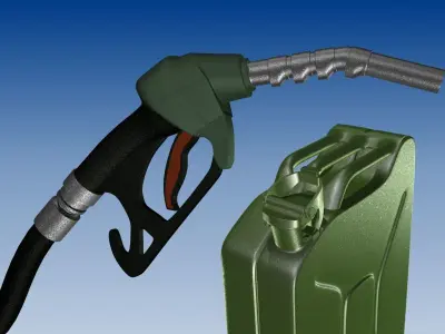 Fuel pump nozzle 3D model