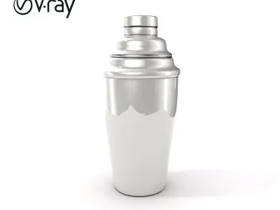 Stainless Steel Cocktail Shaker Model Pack Low-poly 3D model