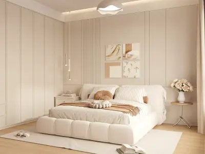 3D model of bedroom 3D model