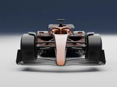 Formula 1 Stock Car Low-poly 3D model