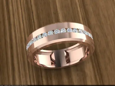 Diamond Jewelry Ring 3D print model 21