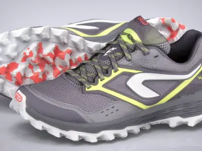 HIKING SHOES Low-poly 3D model