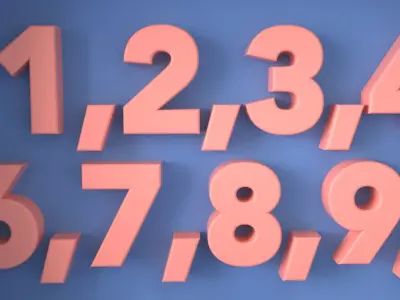 3D Text Alpha Texture 3D model