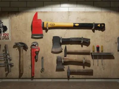 Survival Items Pack UE4 Low-poly 3D model