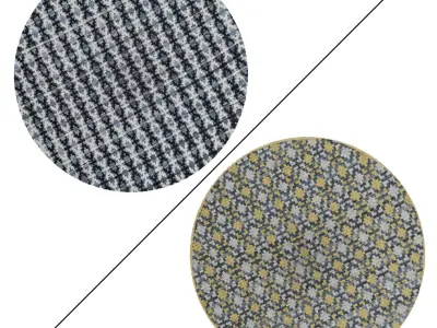 Round Rug Set 244 3D model