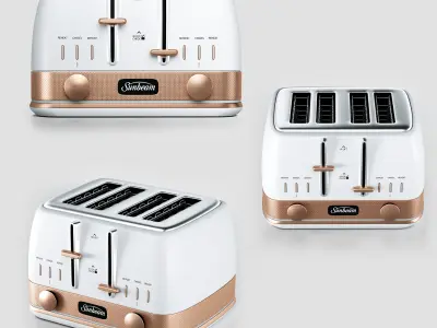 sunbeam classic bronze toaster 3D model