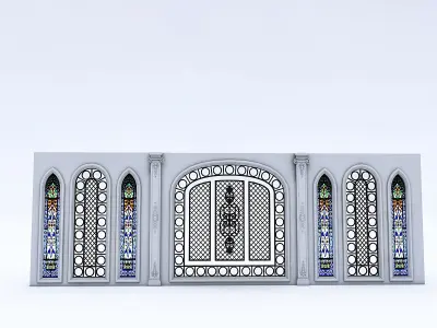 Arabic Wall Panel Low-poly 3D model