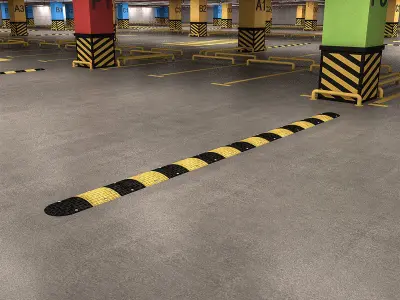 Car Park Low-poly 3D model