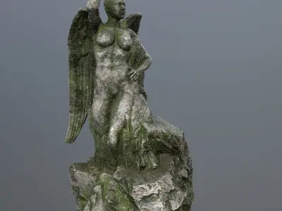 woman statue 2 Low-poly 3D model get