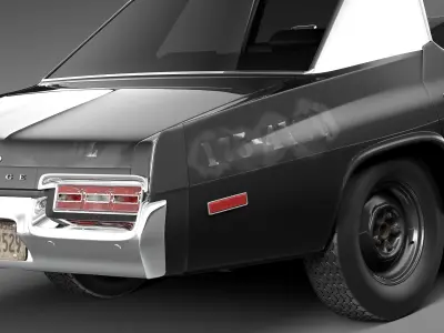 Dodge Monaco 1974 Bluesmobile 3D model