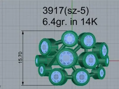 Round Bezel Setting Ring 3917 3D print model