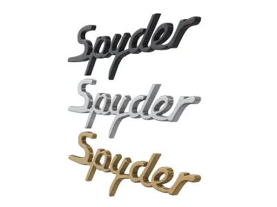 Spyder nameplate Porsche  3D print model