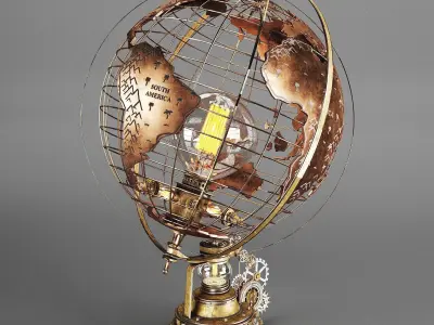 Steampunk Traveler Set 3D model