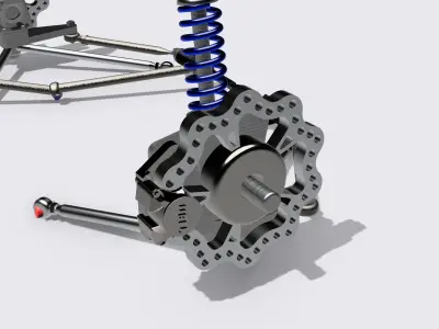 PRO MOD FRONT SUSPENSION BRAKES N STEERING 3D print model