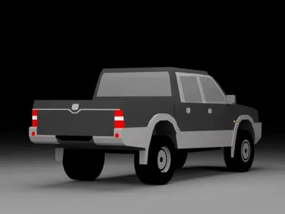 Low Poly Mitsubishi L200 Free low-poly 3D model
