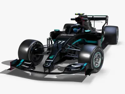 Mercedes AMG F1 W11 EQ Power 2020 Low-poly 3D model