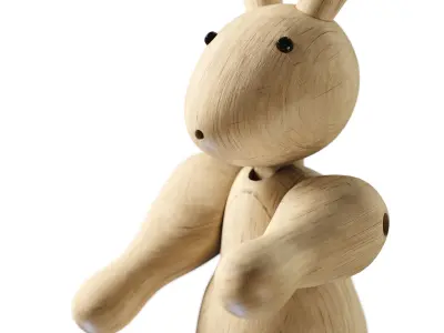 Rabbit figurine Kay Bojesen PBR 3D model