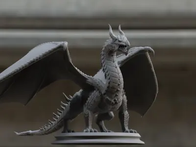 The Dreadful Dragon Magnarion  Zbrush Project File 3D model