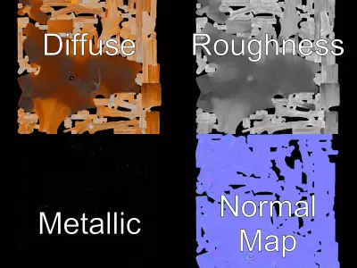 Intricate Neuron Cell model pack Low-poly 3D model