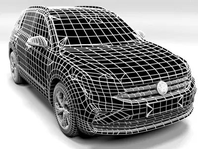 VW TIGUAN 2021 Low-poly 3D model