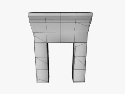 Greek Roman Doorway 3D model
