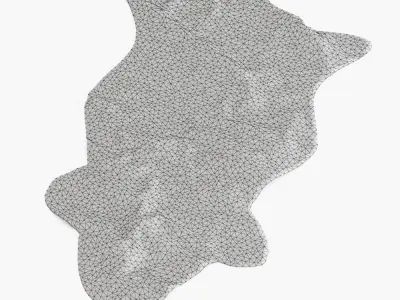 Bedside Sheepskin Rug 06 3D model