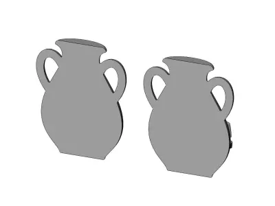 Greek key urn onlay relief and carving 3D print model