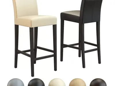 Crate and Barrel - Lowe Leather Bar Stool 3D model