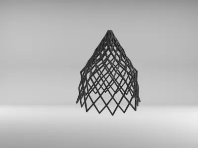 SIMPLE CROSS LINE LAMP 3D model